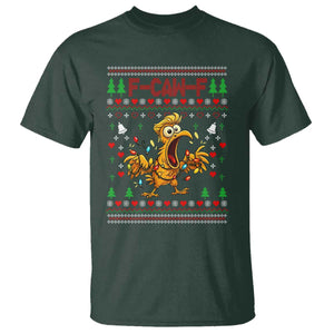 Funny Trump Chicken F Caw F Christmas T Shirt TS14 Dark Forest Green Print Your Wear