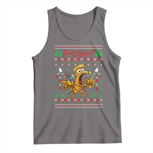 Funny Trump Chicken F Caw F Christmas Tank Top TS14 Deep Heather Print Your Wear
