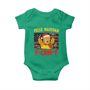 Funny Taco Trump F-Caw-F Christmas Baby Onesie Feliz Navidad - Print Your Wear