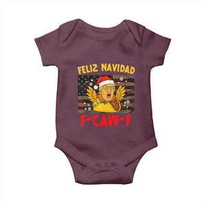 Funny Taco Trump F-Caw-F Christmas Baby Onesie Feliz Navidad - Print Your Wear