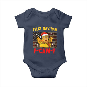 Funny Taco Trump F-Caw-F Christmas Baby Onesie Feliz Navidad - Print Your Wear