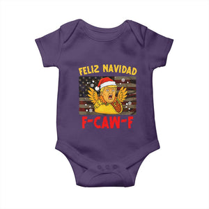 Funny Taco Trump F-Caw-F Christmas Baby Onesie Feliz Navidad - Print Your Wear