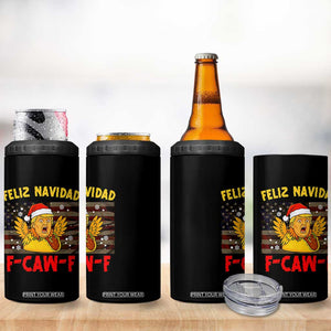 Funny Taco Trump F-Caw-F Christmas 4 in 1 Can Cooler Tumbler Feliz Navidad TS14 Print Your Wear