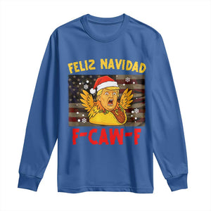 Funny Taco Trump F-Caw-F Christmas Long Sleeve Shirt Feliz Navidad - Print Your Wear