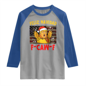 Funny Taco Trump F-Caw-F Christmas Raglan Shirt Feliz Navidad - Print Your Wear