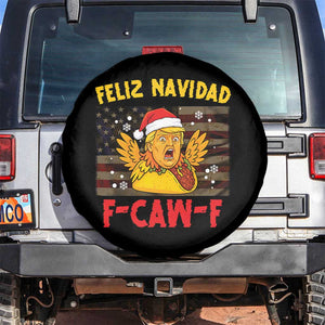 Funny Taco Trump F-Caw-F Christmas Spare Tire Cover Feliz Navidad TS14 No hole Black Print Your Wear