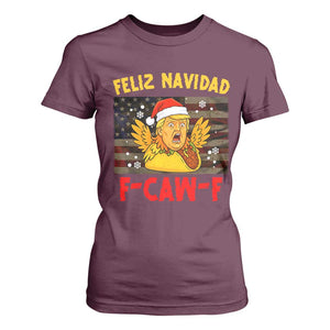 Funny Taco Trump F-Caw-F Christmas T Shirt For Women Feliz Navidad - Print Your Wear