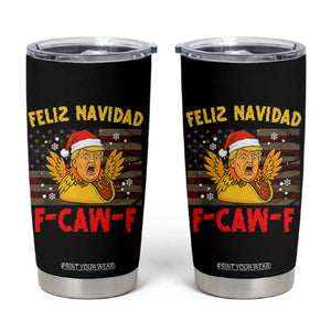 Funny Taco Trump F-Caw-F Christmas Tumbler Cup Feliz Navidad TS14 Black Print Your Wear