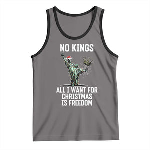 No Kings Tank Top All I Want For Christmas Is Freedom TS14 Deep Heather Black Print Your Wear