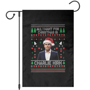 Charlie Kirk Christmas Garden Flag Freedom Memorial Patriotic Christian Xmas TS14 Black Print Your Wear