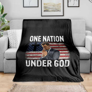 Charlie Kirk Christian Throw Blanket One Nation Under God Patriotic Faith TS14 Print Your Wear