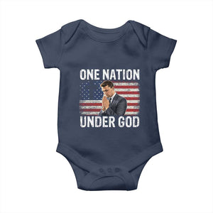 Charlie Kirk Christian Baby Onesie One Nation Under God Patriotic Faith TS14 Navy Print Your Wear