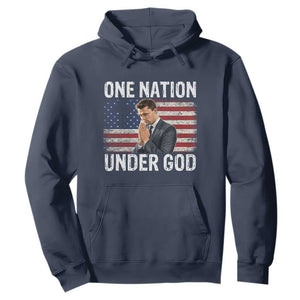 Charlie Kirk Christian Hoodie One Nation Under God Patriotic Faith TS14 Navy Print Your Wear