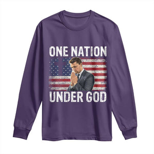 Charlie Kirk Christian Long Sleeve Shirt One Nation Under God Patriotic Faith TS14 Purple Print Your Wear