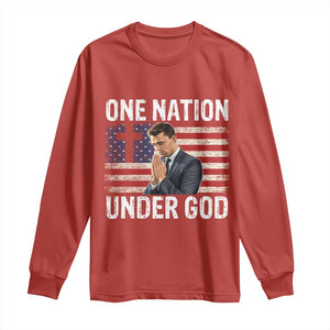 Charlie Kirk Christian Long Sleeve Shirt One Nation Under God Patriotic Faith TS14 Red Print Your Wear