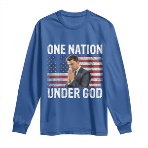 Charlie Kirk Christian Long Sleeve Shirt One Nation Under God Patriotic Faith TS14 Royal Blue Print Your Wear