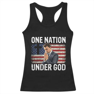 Charlie Kirk Christian Racerback Tank Top One Nation Under God Patriotic Faith TS14 Black Print Your Wear