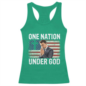 Charlie Kirk Christian Racerback Tank Top One Nation Under God Patriotic Faith TS14 Irish Green Print Your Wear