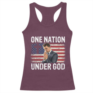 Charlie Kirk Christian Racerback Tank Top One Nation Under God Patriotic Faith TS14 Maroon Print Your Wear