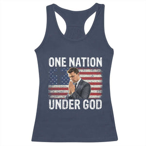 Charlie Kirk Christian Racerback Tank Top One Nation Under God Patriotic Faith TS14 Navy Print Your Wear