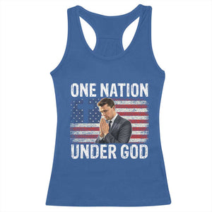 Charlie Kirk Christian Racerback Tank Top One Nation Under God Patriotic Faith TS14 Royal Blue Print Your Wear