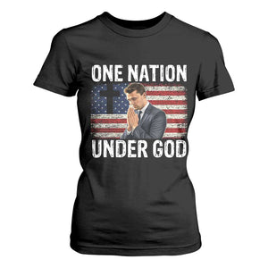 Charlie Kirk Christian T Shirt For Women One Nation Under God Patriotic Faith TS14 Black Print Your Wear