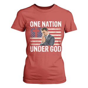 Charlie Kirk Christian T Shirt For Women One Nation Under God Patriotic Faith TS14 Red Print Your Wear