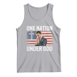 Charlie Kirk Christian Tank Top One Nation Under God Patriotic Faith TS14 Athletic Heather Print Your Wear