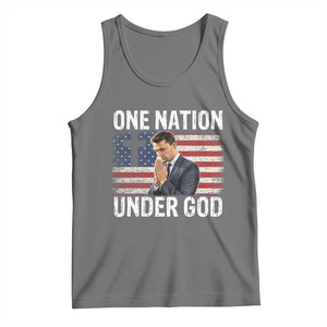 Charlie Kirk Christian Tank Top One Nation Under God Patriotic Faith TS14 Black Heather Print Your Wear