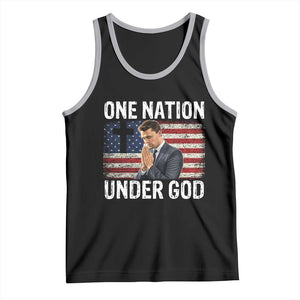 Charlie Kirk Christian Tank Top One Nation Under God Patriotic Faith TS14 Black Athletic Heather Print Your Wear