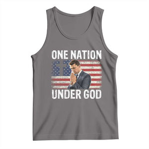 Charlie Kirk Christian Tank Top One Nation Under God Patriotic Faith TS14 Deep Heather Print Your Wear