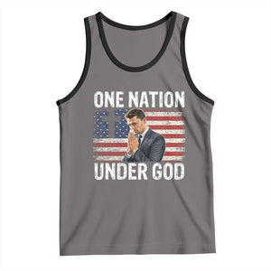Charlie Kirk Christian Tank Top One Nation Under God Patriotic Faith TS14 Deep Heather Black Print Your Wear