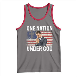 Charlie Kirk Christian Tank Top One Nation Under God Patriotic Faith TS14 Deep Heather Red Print Your Wear