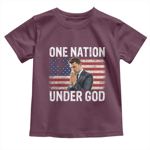 Charlie Kirk Christian Toddler T Shirt One Nation Under God Patriotic Faith TS14 Maroon Print Your Wear