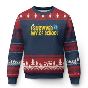 67 Six Seven Meme Ugly Christmas Sweater Funny Hanukkah School Days TS14 Navy Red Print Your Wear