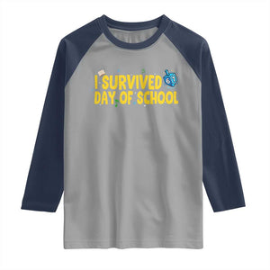 67 Six Seven Meme Raglan Shirt Funny Hanukkah School Days TS14 Sport Gray Navy Print Your Wear