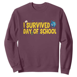 67 Six Seven Meme Sweatshirt Funny Hanukkah School Days TS14 Maroon Print Your Wear