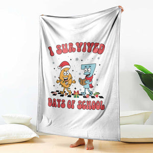 67 Six Seven Christmas Meme Throw Blanket I Survived Days Of School TS14 Print Your Wear