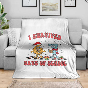 67 Six Seven Christmas Meme Throw Blanket I Survived Days Of School TS14 Print Your Wear