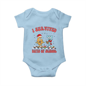 67 Six Seven Christmas Meme Baby Onesie I Survived Days Of School TS14 Light Blue Print Your Wear