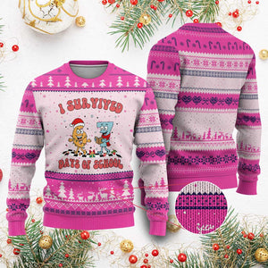 67 Six Seven Xmas Meme Ugly Christmas Sweater I Survived Days Of School TS14 Hot Pink Print Your Wear