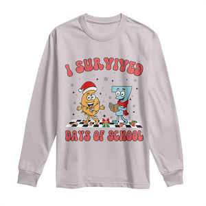 67 Six Seven Christmas Meme Long Sleeve Shirt I Survived Days Of School TS14 Ice Gray Print Your Wear