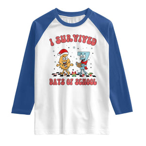 67 Six Seven Christmas Meme Raglan Shirt I Survived Days Of School TS14 White Royal Print Your Wear