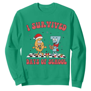 67 Six Seven Christmas Meme Sweatshirt I Survived Days Of School TS14 Irish Green Print Your Wear