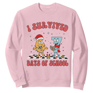 67 Six Seven Christmas Meme Sweatshirt I Survived Days Of School TS14 Light Pink Print Your Wear