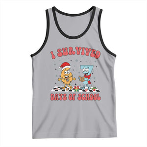 67 Six Seven Christmas Meme Tank Top I Survived Days Of School TS14 Athletic Heather Black Print Your Wear