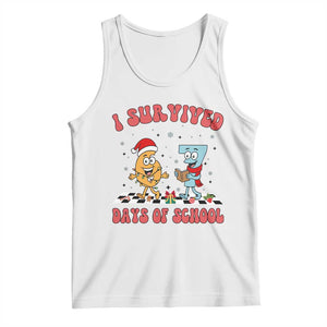 67 Six Seven Christmas Meme Tank Top I Survived Days Of School TS14 White Print Your Wear