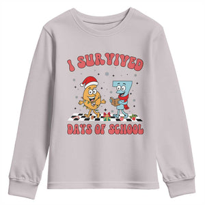 67 Six Seven Christmas Meme Youth Sweatshirt I Survived Days Of School TS14 Ice Gray Print Your Wear