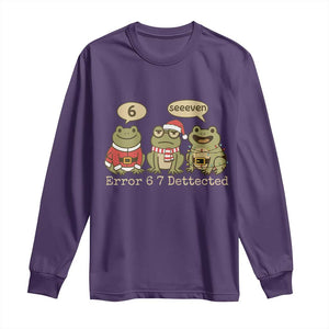 67 Six Seven Christmas Meme Long Sleeve Shirt Funny Frog Christmas Xmas TS14 Purple Print Your Wear