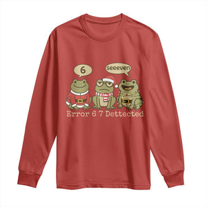 67 Six Seven Christmas Meme Long Sleeve Shirt Funny Frog Christmas Xmas TS14 Red Print Your Wear